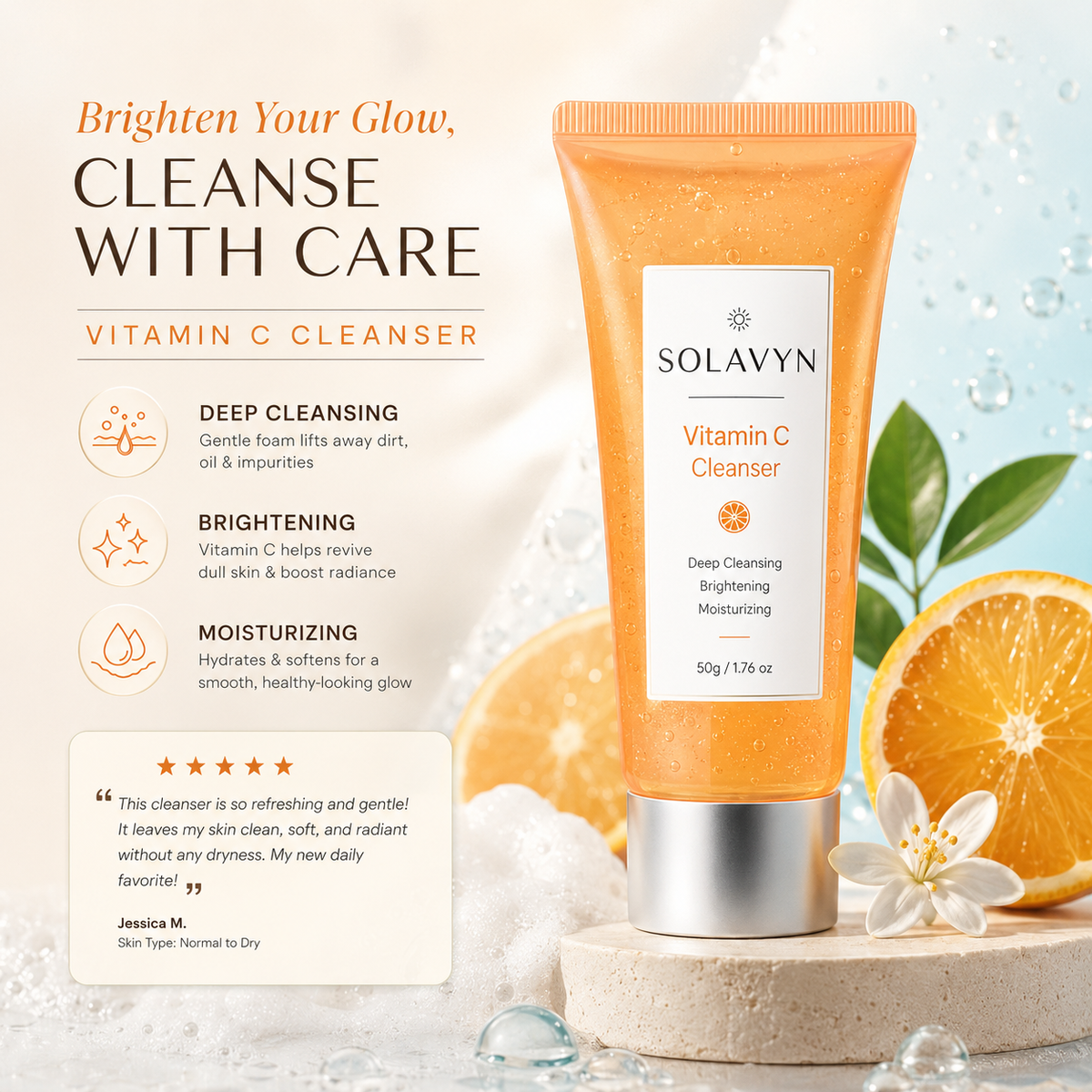 SOLAVYN Vitamin C Gentle Gel Cleanser