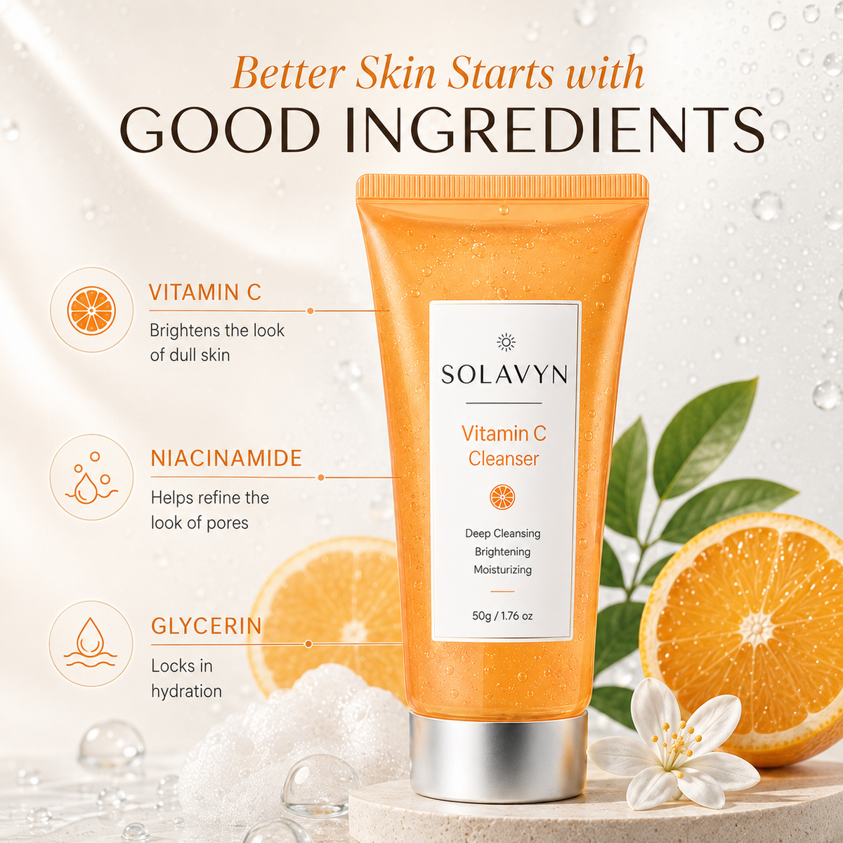 SOLAVYN Vitamin C Gentle Gel Cleanser