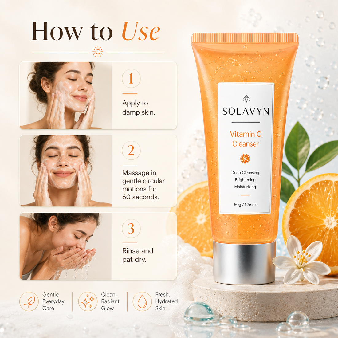 SOLAVYN Vitamin C Gentle Gel Cleanser