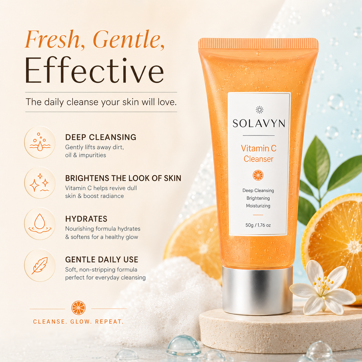 SOLAVYN Vitamin C Gentle Gel Cleanser